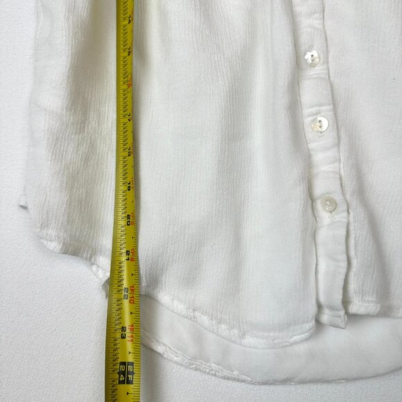 Meadow & Rue Anthropologie Button down Tank White Boho Cottagecore - Picture 6 of 8
